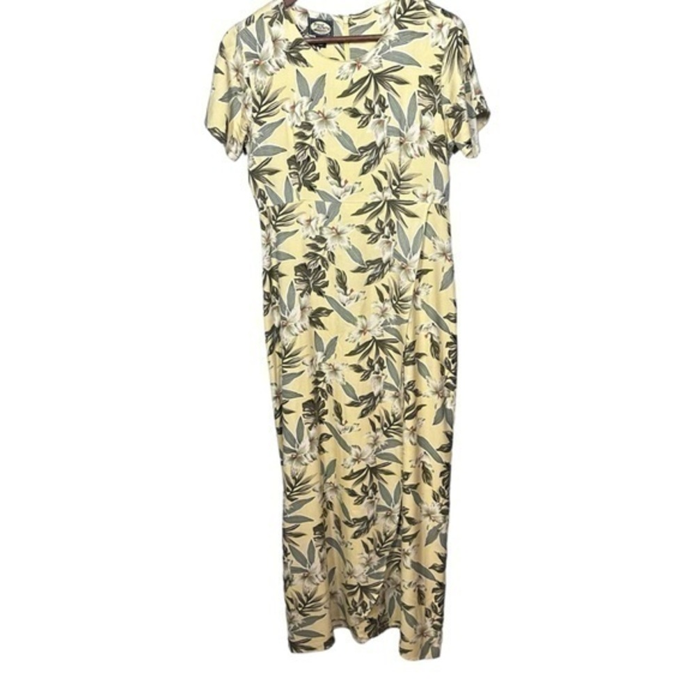 Vintage 90's Tommy Bahama Women's Floral‎ Wrap 100% Silk Dress Size 4